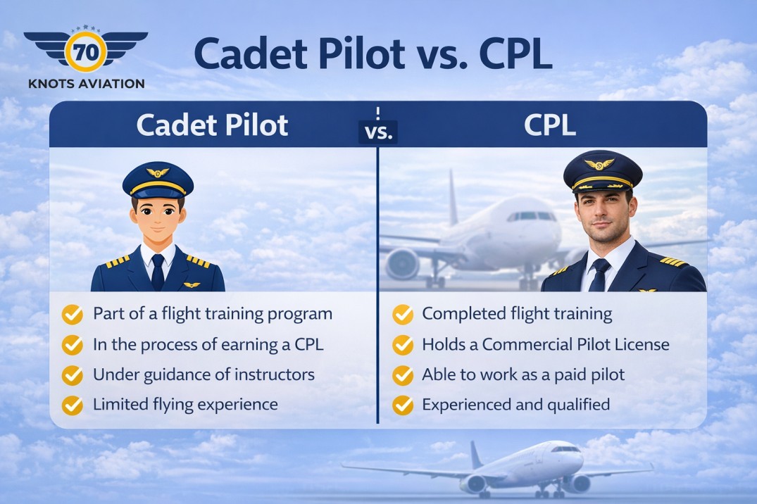 Cadet Pilot vs CPL – Best Pilot Training Option in India
