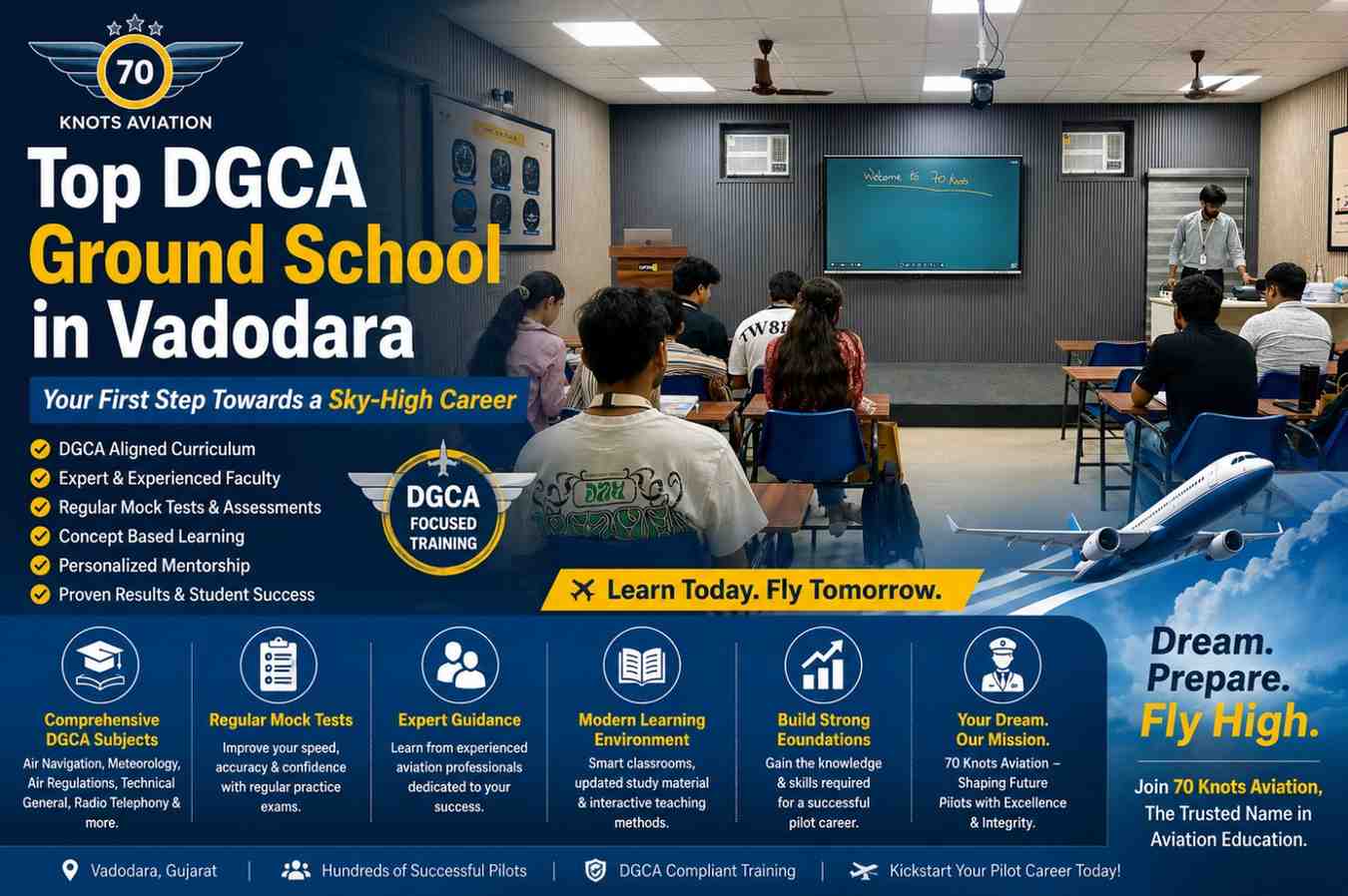 Top DGCA Ground School in Vadodara for Aspiring Pilots